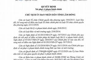 Phạt hơn 200 triệu đồng vi phạm về pháp luật bảo vệ môi trường