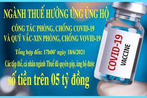 Ngành Thuế quyên góp, ủng hộ phòng, chống Covid-19 trên 5 tỷ đồng