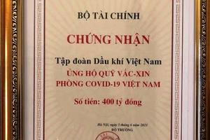 Petrovietnam đã chuyển 400 tỷ đồng đến Quỹ vắc-xin phòng, chống Covid-19