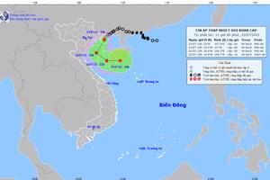 Áp thấp nhiệt đới sẽ gây mưa lớn ở Bắc Bộ từ chiều nay (23/7)