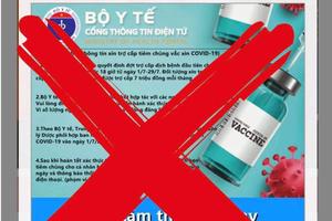 Cảnh báo trang web giả mạo cổng thông tin điện tử Bộ Y tế 