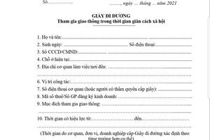 Đà Nẵng siết quản lý, sử dụng giấy đi đường