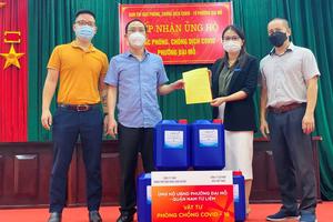 Công ty Thành phố Công nghệ Xanh Hà Nội hỗ trợ vật tư phục vụ phòng, chống dịch