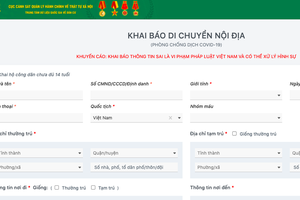 Tích hợp dữ liệu quốc gia về dân cư với hệ thống kê khai phòng chống Covid-19