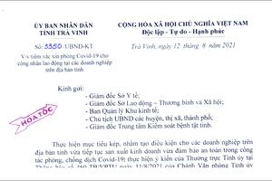 Trà Vinh: Khẩn trương tiêm vắc xin phòng Covid-19 cho người lao động