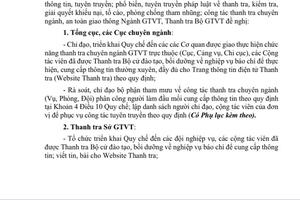 Kiện toàn công tác tuyên truyền trên website Thanh tra GTVT