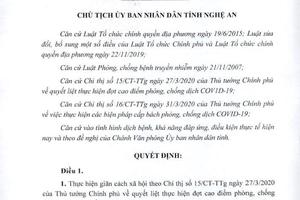 Thực hiện cách ly và giãn cách xã hội trên toàn tỉnh từ ngày 20/8