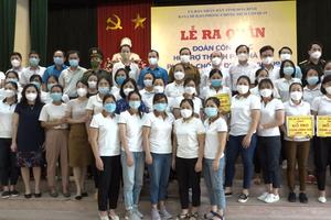 200 cán bộ y tế tỉnh Hòa Bình hỗ trợ Hà Nội phòng, chống dịch Covid-19
