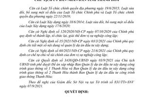 Sau sáp nhập, Ban Quản lý Dự án Đầu tư Công trình giao thông Thanh Hóa thừa 2 Phó Giám đốc