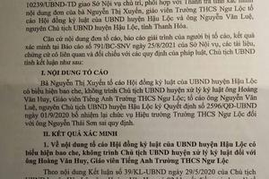 Thu hồi quyết định bổ nhiệm lại chức vụ Hiệu trưởng đối với ông Nguyễn Thái Sơn