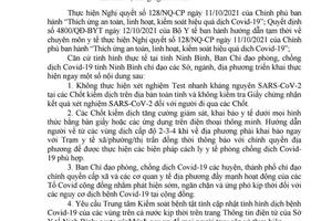 Dừng việc kiểm tra giấy chứng nhận kết quả xét nghiệm SARS-COV-2 tại các chốt