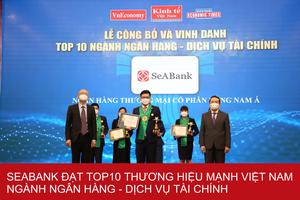 SeABank nằm trong Top 25 Thương hiệu tài chính dẫn đầu 