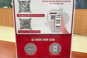 Quét mã QR để phản ánh tác phong, thái độ phục vụ của cán bộ chiến sỹ công an