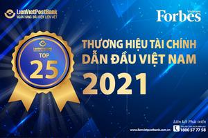 LienVietPostBank nằm trong tốp 25 thương hiệu tài chính dẫn đầu