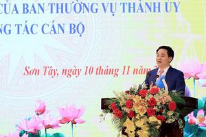 Hà Nội điều động Chánh Văn phòng Thành ủy làm Bí thư Thị ủy Sơn Tây