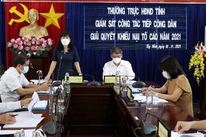 Tây Ninh: Tình hình khiếu nại, tố cáo giảm nhiều so với năm 2020