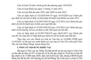 Yêu cầu UBND huyện Đông Sơn thu hồi đất, bồi thường về đất phải đứng tên hộ ông Lê Văn Lạp