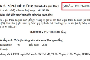 Nộp thuế trước bạ ô tô onilne để đảm bảo công tác phòng, chống dịch