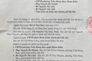 Tòa án nhân dân TP Hà Nội thụ lý vụ án