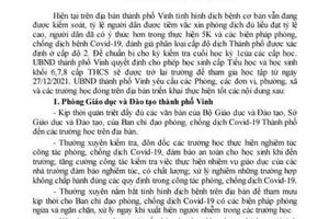 Học sinh tiểu học và khối 6, 7, 8 được trở lại học trực tiếp từ 27/12