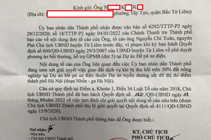 TP Hà Nội tạm đình chỉ giải quyết tố cáo sau hơn 15 tháng thụ lí