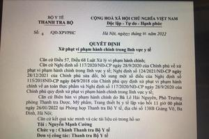 Xử phạt Công ty TNHH ASAP Châu Á 30 triệu đồng