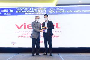 Viettel đạt Giải thưởng Nhà cung cấp dịch vụ viễn thông tiêu biểu về chất lượng dịch vụ băng thông rộng di động
