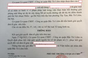 Bắc Từ Liêm: Phục hồi giải quyết tin tố giác tội phạm trong  GPMB dự án đề pô xe điện trên địa bàn Tây Tựu 