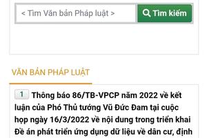 Ra mắt Cổng Tra cứu Văn bản pháp luật trên chuyên trang Pháp luật và Xã hội