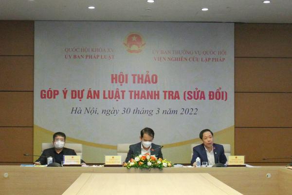 Hội thảo góp ý Dự án Luật Thanh tra sửa đổi