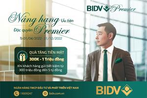 Nhận ngay 01 triệu đồng khi trở thành khách hàng cao cấp của BIDV