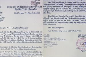 Hướng dẫn ông Lê Văn Phó và bà Lê Thị Bảy gửi đơn khiếu nại đến Chủ tịch UBND quận Ninh Kiều