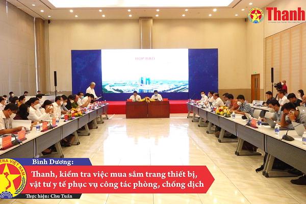 Bình Dương: Thanh, kiểm tra việc mua sắm trang thiết bị, vật tư y tế phục vụ công tác phòng, chống dịch