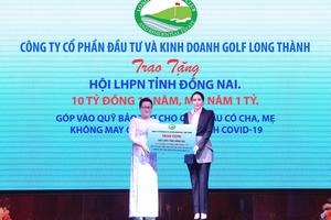 Golf Long Thành tài trợ 10 tỷ đồng cho chương trình “Mẹ đỡ đầu” tỉnh Đồng 
Nai