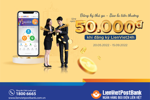 “Đăng ký thả ga – Bao la tiền thưởng” cùng LienVietPostBank