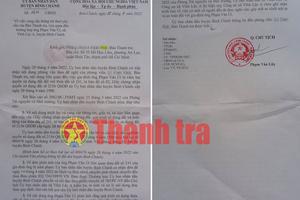 Chỉ đạo Chủ tịch UBND xã Vĩnh Lộc A kiểm tra, xử lý