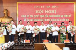 Thái Bình điều động, bổ nhiệm nhiều lãnh đạo chủ chốt

