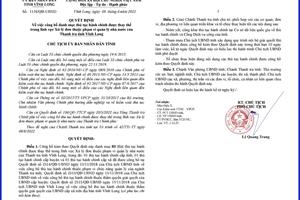 Vĩnh Long: Công bố danh mục thủ tục hành chính được thay thế trong lĩnh vực xử lý đơn