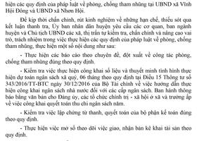 Chấn chỉnh các hạn chế, thiếu sót qua thanh tra