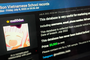 Bộ Giáo dục và Đào tạo thông tin về dữ liệu 30 triệu hồ sơ người dùng đang được rao bán trên mạng