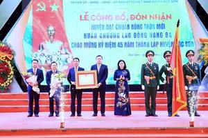 Huyện Sóc Sơn đạt chuẩn nông thôn mới, đón nhận Huân chương Lao động Hạng Ba