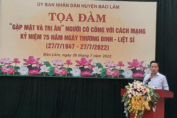 Bảo Lâm, Cao Bằng: Gặp mặt và tri ân người có công với cách mạng nhân Ngày Thương binh - Liệt sĩ