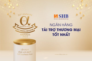 SHB lần thứ 4 được vinh danh “Ngân hàng tài trợ thương mại tốt nhất Việt Nam”