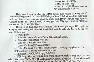 Chỉ đạo kiểm tra đấu thầu “không minh bạch” tại xã Diên Thọ và Diên Xuân