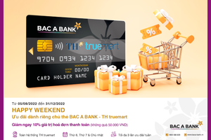 Cuối tuần shopping tại TH truemart bằng thẻ BAC A Bank để nhận ưu đãi hấp dẫn