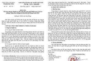 Thực hiện 40 cuộc thanh tra hành chính và 107 cuộc thanh, kiểm tra chuyên ngành