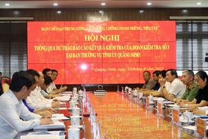 Thông báo kết quả kiểm tra công tác phòng chống tham nhũng, tiêu cực ở Quảng Ninh