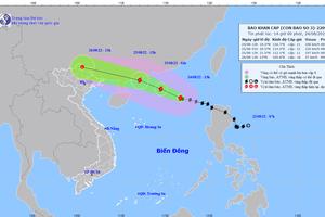 Bão số 3: Từ chiều 25/8 đến đêm 26/8, Bắc Bộ có mưa to, có nơi mưa rất to và dông kèm gió giật mạnh