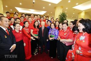 Tổng Bí thư Nguyễn Phú Trọng gặp mặt đại biểu dự Đại hội XI Hội Chữ thập đỏ Việt Nam nhiệm kỳ 2022-2027