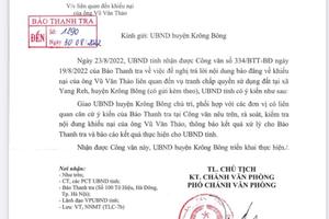 Giao UBND huyện Krông Bông chủ trì rà soát, kiểm tra